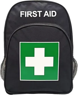 Red Emergency Bag First Aid Backpack Empty Medical First Aid Treatment First Responder Trauma Bags for Hiking Outdoors Travel Camping Pet Dog Cat Daycare (Black Green)