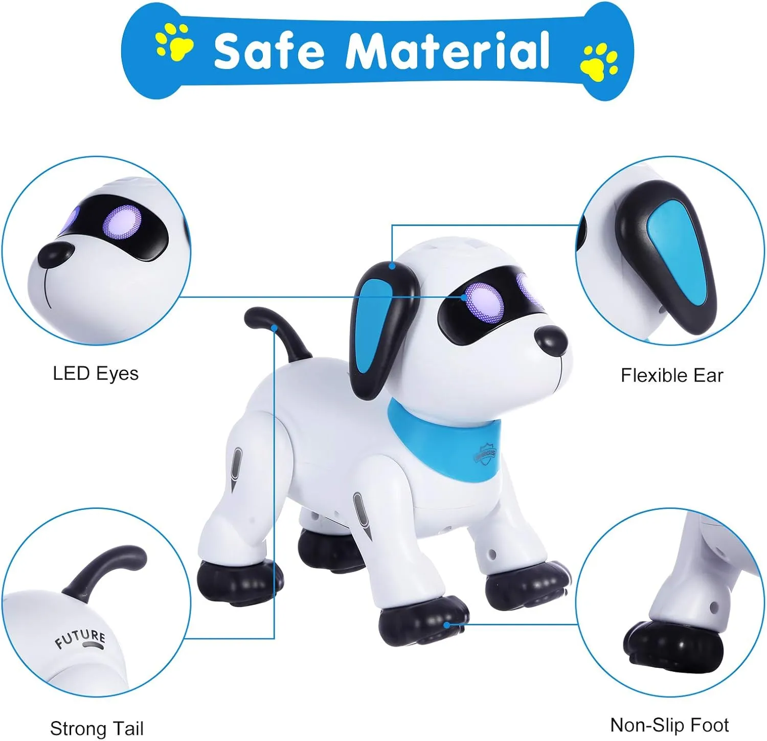 Remote Control Robot Dog Toy  Programmable Smart Robot Dog for Kids 3 , Interactive Dancing & Sound, RC Stunt Robot Toys with LED Eyes, Electronic Pet Toy Dog for Boys & Girls Gifts (Pink)