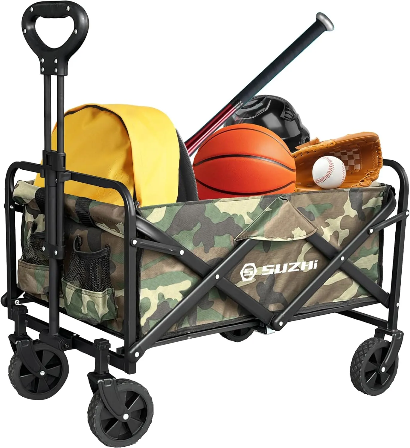 Small Wagon Carts Collapsible/Folding/Foldable/for Apartment/Grocery/Travel/Camping/Shopping/Outdoor/Lightweight & Portable