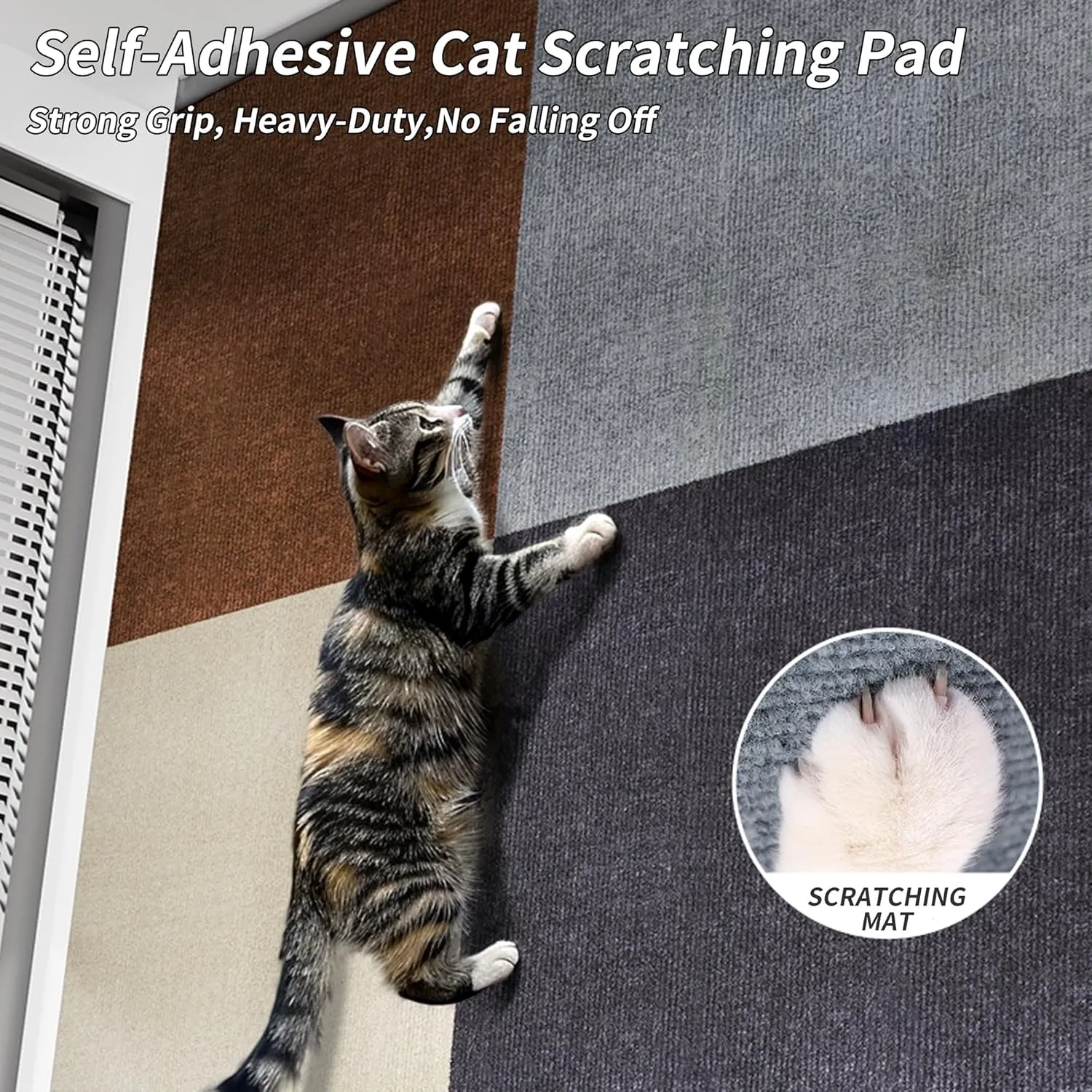 Super Sticky Cat Scratch Furniture Protector Self Adhesive Scratching Mat Couch Protector from Cat Claws Furniture Protectors from Scratching Pad Carpet Anti Cat Scratcher Deterren Sticky Wall Mat