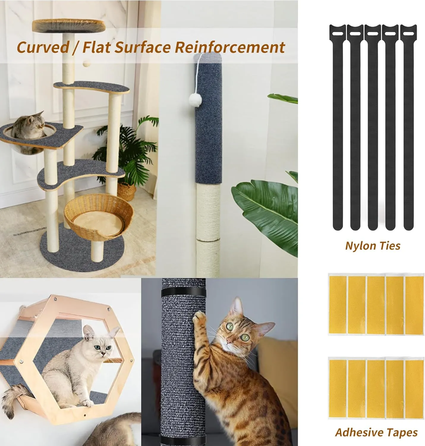 Super Sticky Cat Scratch Furniture Protector Self Adhesive Scratching Mat Couch Protector from Cat Claws Furniture Protectors from Scratching Pad Carpet Anti Cat Scratcher Deterren Sticky Wall Mat
