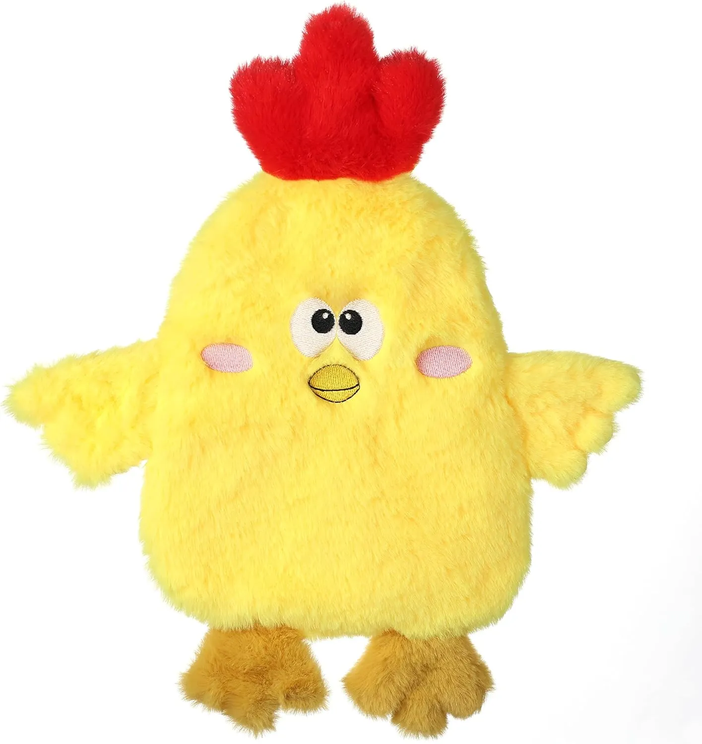 Tamu style Dog Chicken Crinkle Toy, Plush Squeaky 14 Inches, No Stuffing Design for Small Medium Dogs, Interactive Toy for Pet Training and Playing