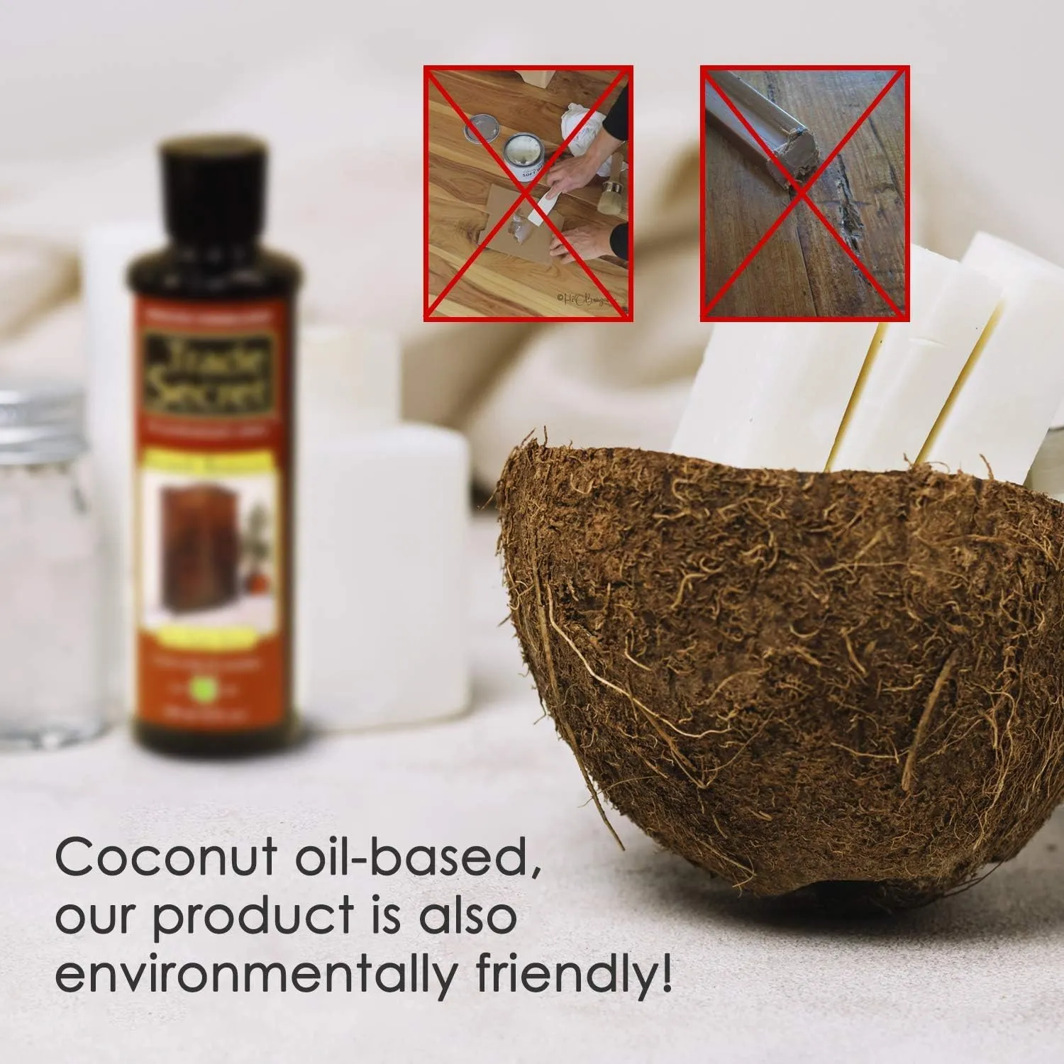 Trade Secret Scratch Remover for Real Wood Furniture & Floors  Dark Wood Scratch Concealer, Covers Nicks, Scuffs & Dogs, Cats Scratches, Marks, Minor Defects